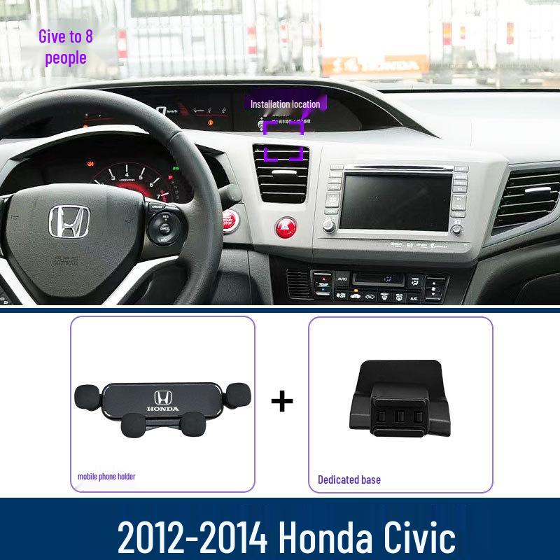 Kompatibilní držák telefonu pro Honda Civic (2016–2023) 9., 10., 11. generace – Držák navigace.