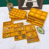 1PC, Flocking Jewelry Box Jewelry Tray, Color: Yellow