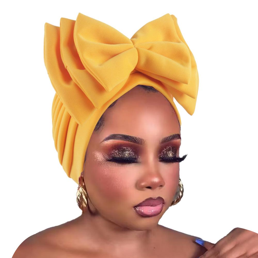 

JYL TS DIY European American New Turban Cap Mesh Floral Alloy Decoration Hat yellow_M(56-58cm） урожай золотой