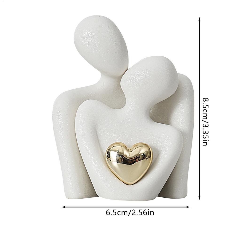 love Couple Hugging Figurine Ceramic Couple Statue Abstract Modern Sculpture Love Figurines Art Craft Couple Home Accents белый