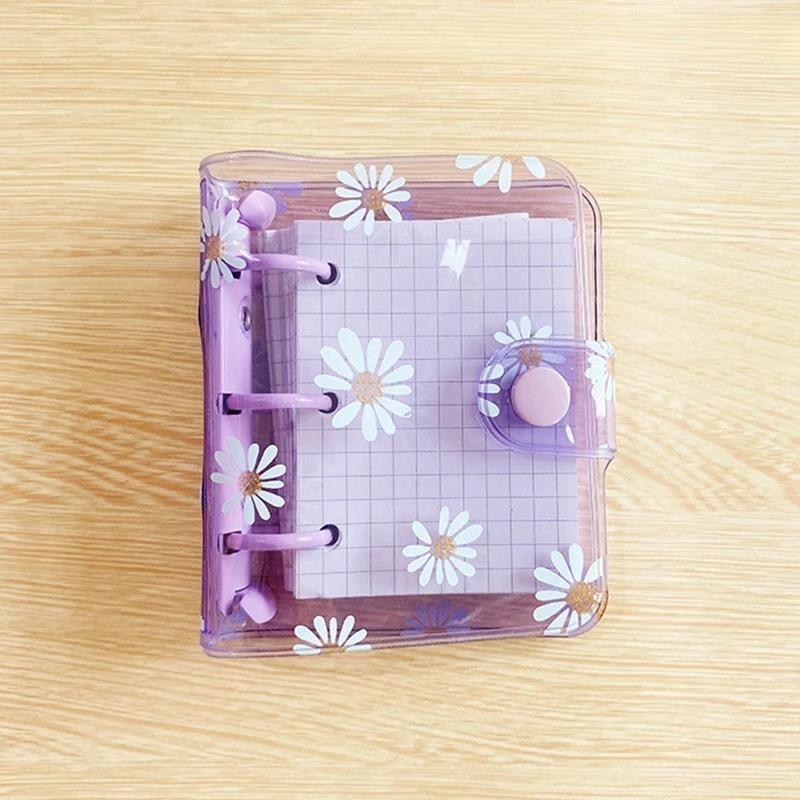 Mini 3 Hole Daisy Binder Note Planner Organizer Notebook Journal Diary Ring Binder Kawaii School Supplies