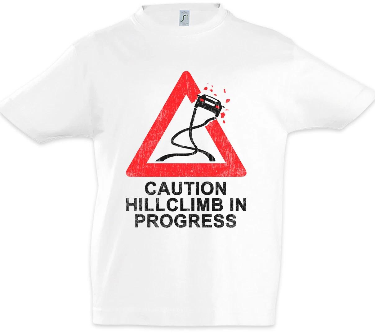 Caution Hillclimb In Progress Kids Boys kids boys T-Shirt Race Racing Petrol Head Fun 130