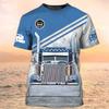 Trucker T-Shirts Trucking 3D Print Men's O-Neck Short Sleeve Street Truck Harajuku Clothing
