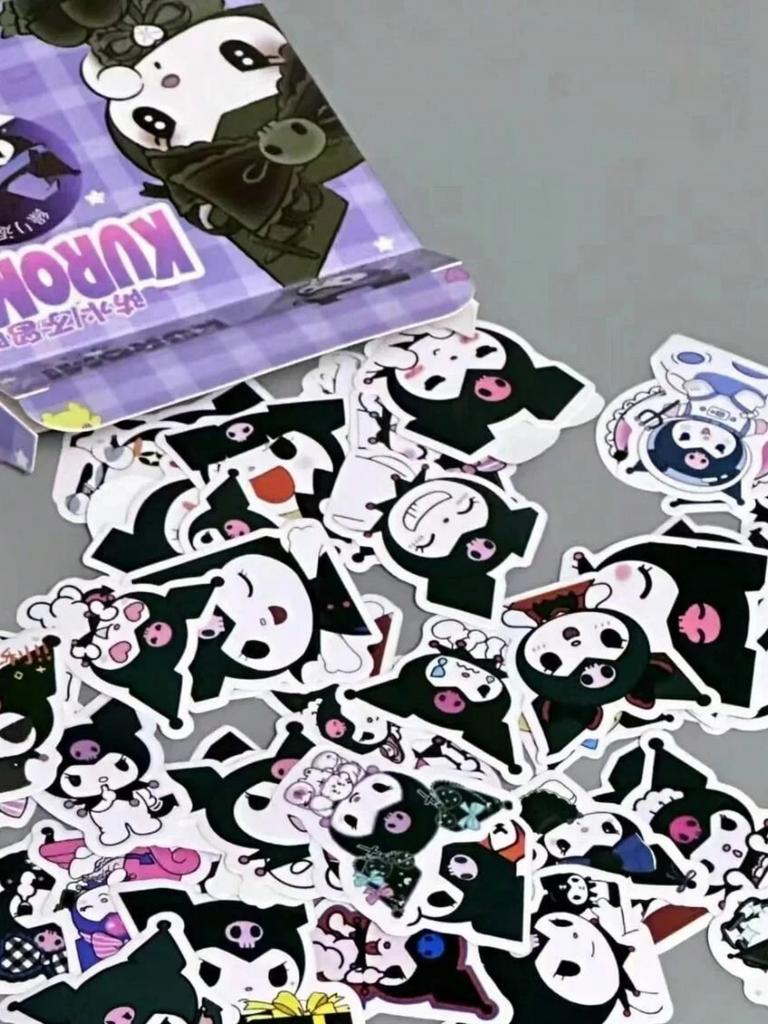 60Pcs Kuromi Cinnamoroll Pochacco Stickers For Kids Girls Diy Laptop Phone Diary Cute Animation Sticker For Kids