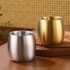2pcs Stainless Steel Coffee Mugs Set Rusts Resistant Drinkwares Stackable Double Wall Cup for Camping and Outdoor Use