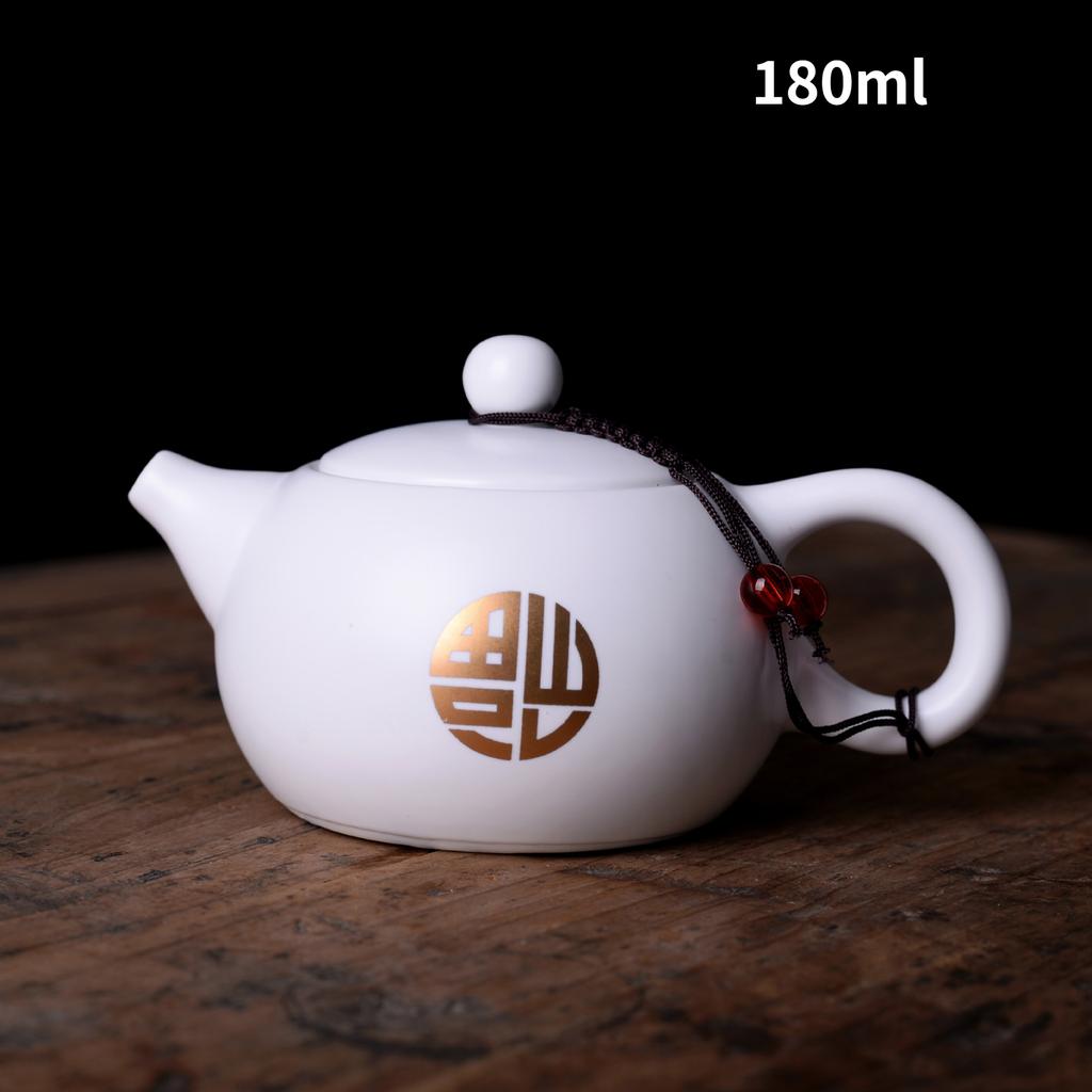 Ceramic Teapot, Chinese Kungfu Teaware, Small Tea Maker, Hand Grip Pot, Household Porcelain for Cha Drinkware