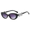 Fashion cat eye sunglasses bow decorative sunglasses women's high-end street photo UV-proof sunglasses