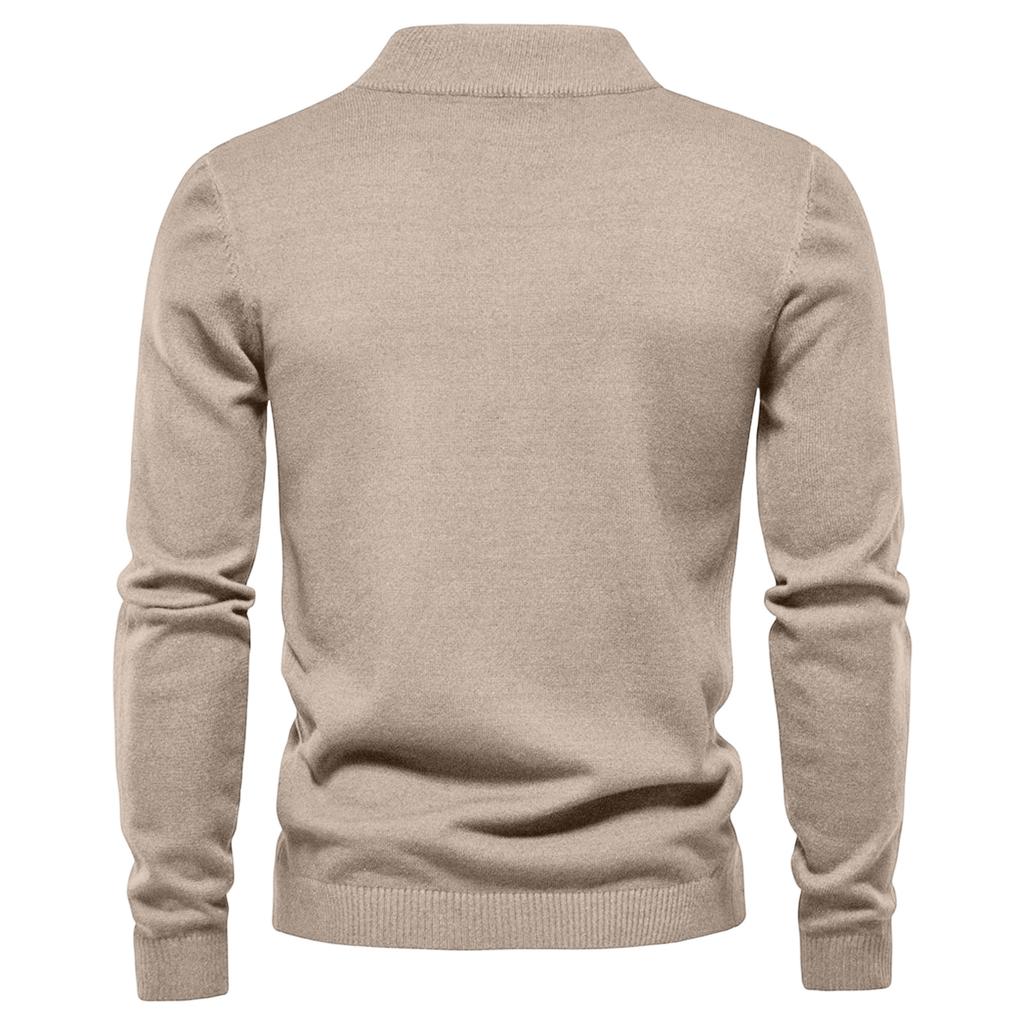 And Winter Thickened Warm Sweater Medium Collar Men's Multi-color Sweater