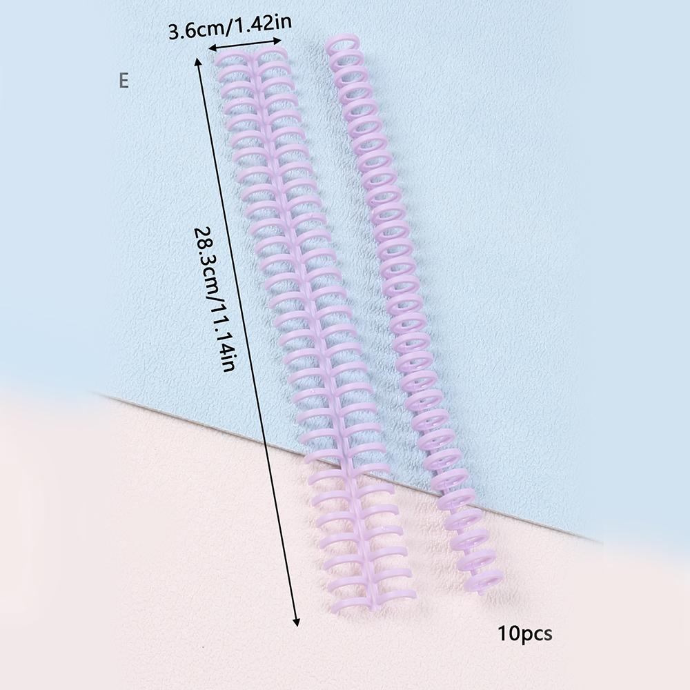 5/10Pcs Loose Leaf Binder Rings Binding Spines 30-Hole Plastic Comb Binding Spines for Teacher Student Business Notebook File
