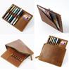 Full Grain Genuine Leather Pencil Pouch with Credit Card Slots Luxury Fountain Pen Sleeve School Office Luxury Gift Crafts