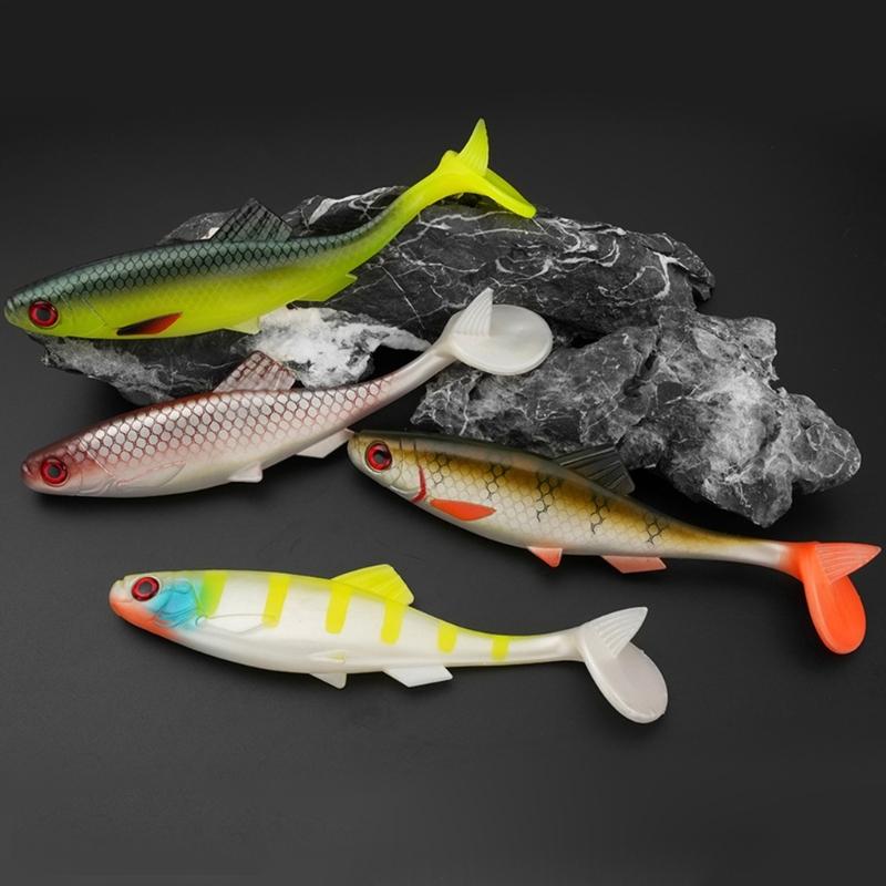Realistic Swim Baits 20cm 56g Artificial Baits Soft Fishing Lures Paddle Tail Swimbaits Fishing Tackle Accessories