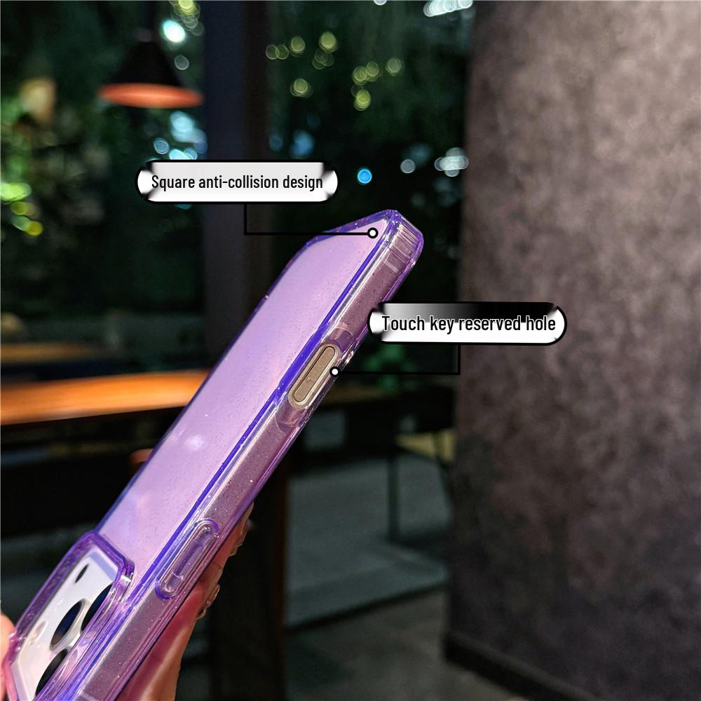 Glitter Transparent Acrylic Phone Case for iPhone 17 Pro/Pro Max