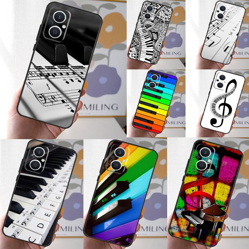 Piano Keys Musical Case For OPPO Reno 12F 12 13 11 F 8T 7 8 10 Pro OPPO Find X8 X6 Pro X3 X5 Lite Cover Fundas