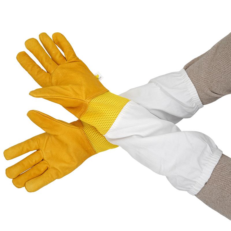 1Pair Beekeeping Gloves Protective Sleeves Breathable Anti Bee Plus Size Sheepskin Long Gloves For Beekeeper Beekeeping Tools