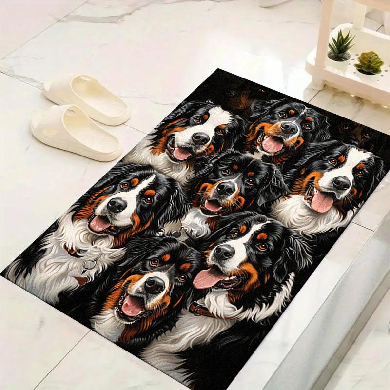 Bernese Dog Carpet Rug for Living Room Bedroom Home Sofa Decoration,Kids Play Non-slip Floor Mat