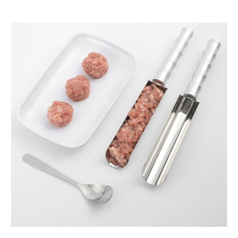 A20F-Meatball Maker Machine 304 Stainless Steel Kitchen Manual Meatball Spoon Long Handle Portable Meatball Mold For Kitchen