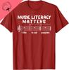 Music Literacy Matters TShirt Custom Printed Graphic T Shirts Unisex Summer Streetwear Tops Cotton Camisas Streetwear
