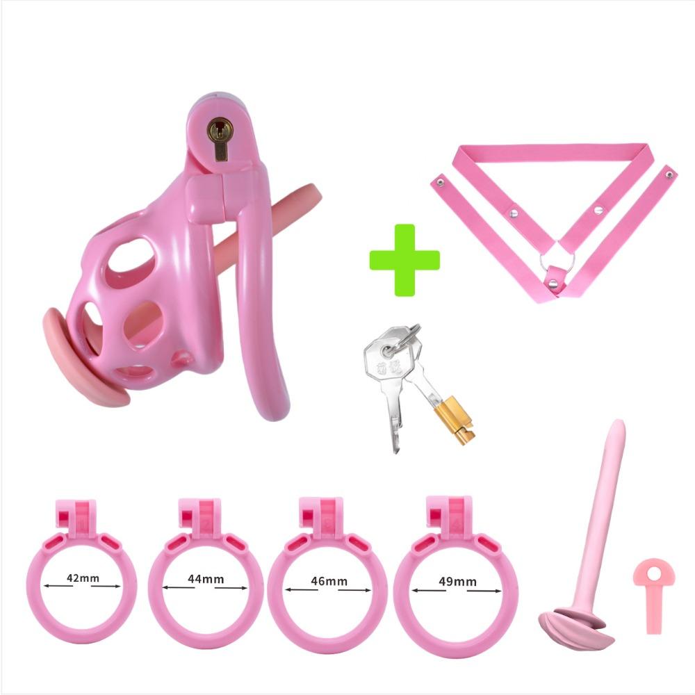 Pebble Male Chastity Cage Device CB Lock with Catheter BDSM Training Anti Escape Cock Cage Chastity Cage Belt Adult Goods Men