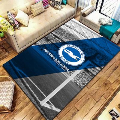 Tapis Rug Brighton & Hove Albion pour Salon Chambre Maison Décoration Canapé, Tapis de Sol Antidérapant pour Jouer les Enfants