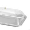 304 Stainless Steel Serving Tray with Dome Lid Food Rectangular Platter for