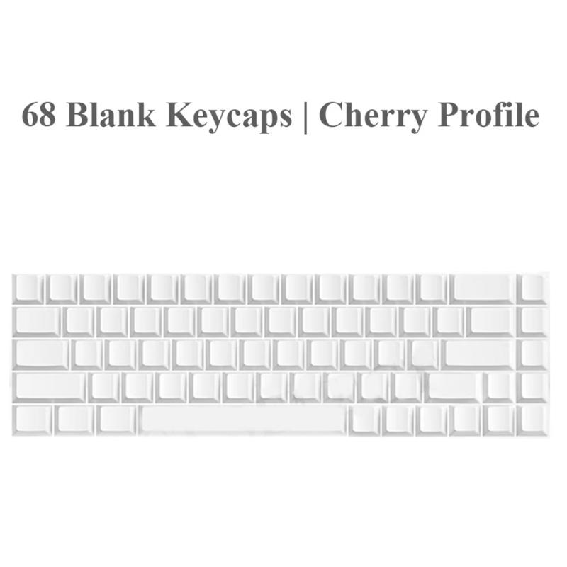 Originalhöhe 68 Tasten Weiße Tastenkappen Langlebigkeit PBT Tastenkappe Zum Anpassen Mechanischer Tastaturen Zuhause Oder Bei Der Arbeit