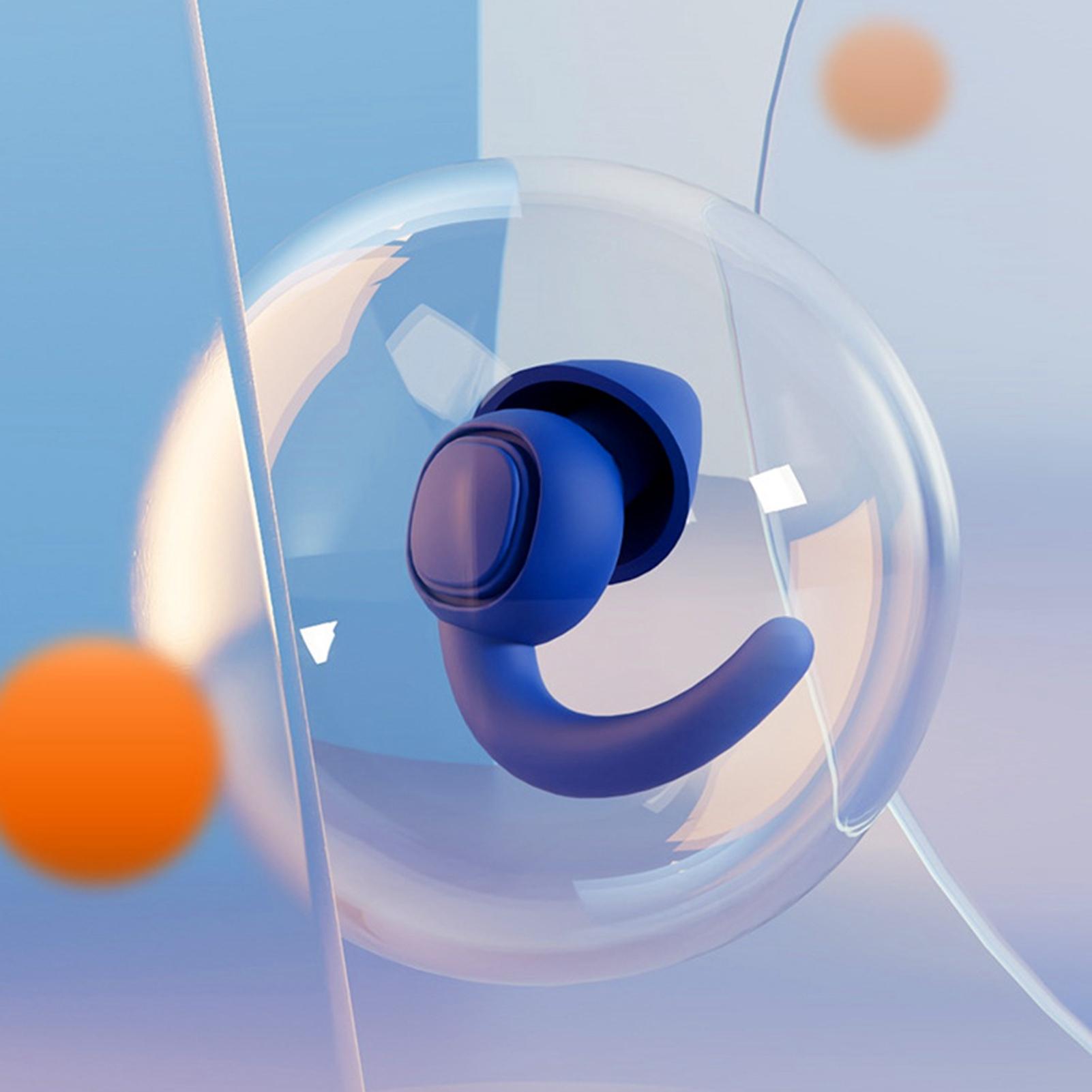 

Мягкие силиконовые беруши Водонепроницаемые беруши для плавания с шумоподавлением для сна, общежития, защиты слуха Dark Blue темно-синий