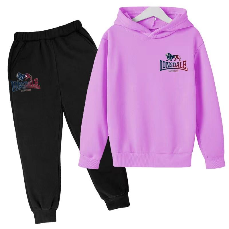 New Children's Sports Clothing Sets-Boys' Girls' Hooded Sweatshirts Pants (3-13 Years Old) Top+Bottoms Children's Brand Clothing