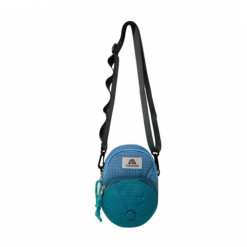 Checkered Color Double Children Shoulder Bag Outdoor Travel Casual Bag Crossbody