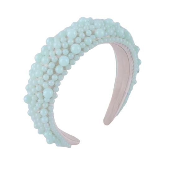 Imitation Pearl Hair Hoop Wide Heightened Headband Flexible Comfortable Fit Hair Hoop Hair Accessory