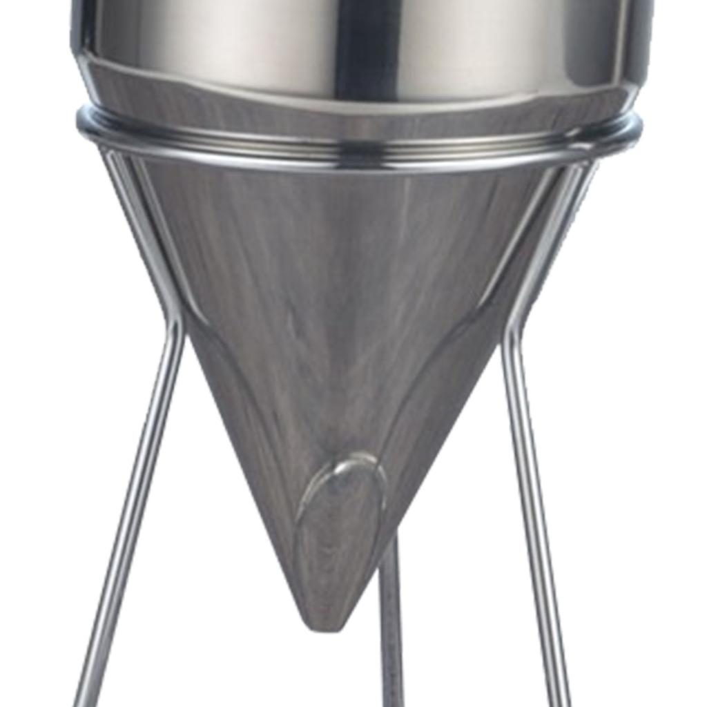 Stainless Steel Pancake Batter Dispenser Baking Cake Funnel Dispenser with Stable Rack for Takoyaki Ball Waffles