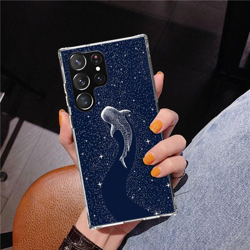 Coque de téléphone Requin-Baleine Océanique Pour Samsung Galaxy S24 S25 Edge S26 Ultra S23 S22 S21 Plus S20 FE + Housse Personnalisée Imprimée Galaxy