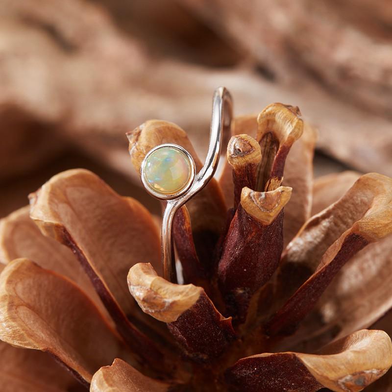 Womens Natural Amethyst Citrine Garnet Ring Geometric Jewelry
