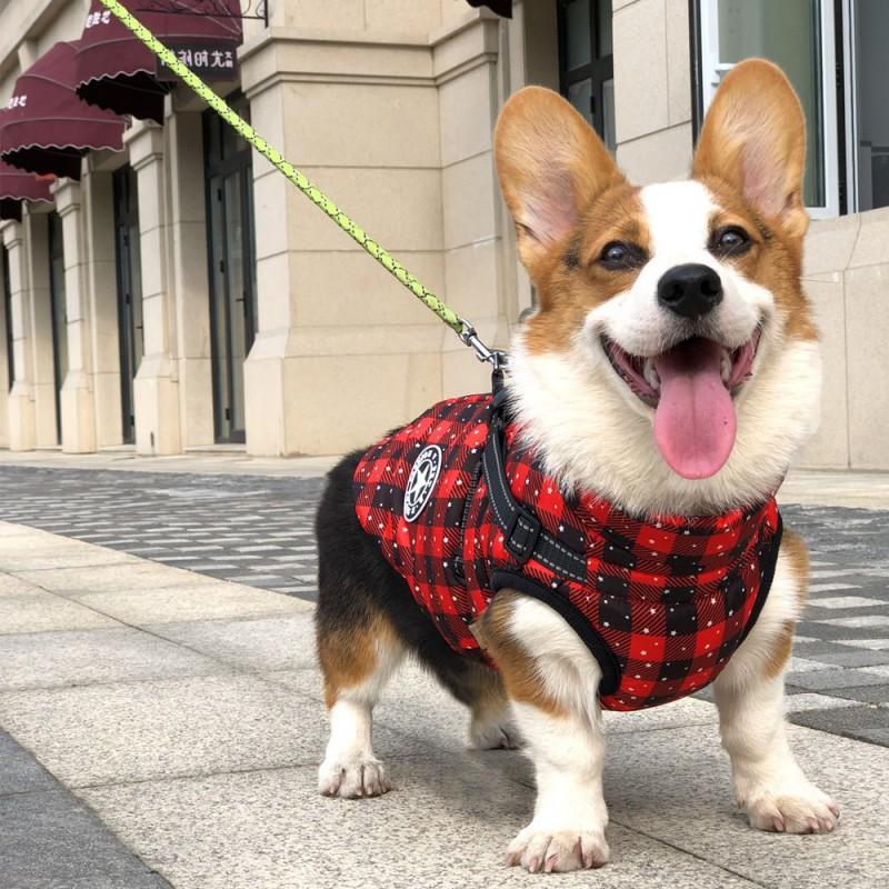 Winter Dog Coat Small To Medium Breeds - Thick Cotton Warm Pet Jacket With Snowflake Plaid