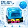 NeeDoh Niceberg 8CM Cube Stress Relief Sensory Toy Super Solid Squish Fidget Cube Cool Blue Relaxing Desk Toy Anxiety Relief Portable Gift for Kids