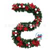 Christmas Garland PVC Pine Needle Mixed White Balls Red Flowers 1.8m 2.7m Holiday Decor