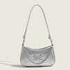 trendy high-end girls' armpit bag texture silver butterfly shoulder bag summer popular Spice Girl chain women's bag