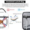 Assyrian Flag  Lunch Bag  School Lunch Box For Women Leisure Print Thermal Tote Handbags Waterproof Portable Zipper Cooler Bag