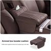 Car Center Console Armrest Cushion with Tissue Box Holder - Thickened Padding & Side Extension for Long-Drive Comfort