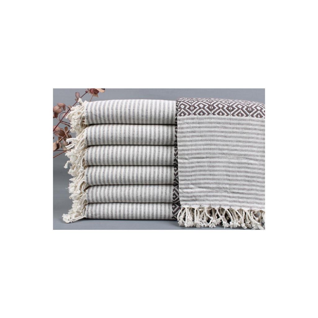 Peshtemal Black 95x190 Cm Cotton Beach Peshtemal Beach Towel