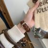 Oiled Glossy Genuine Leather Bracelet For Apple Watch Band S11/10/9/8/7/6/5/Ultra iWatch Strap 49/46/45/44/42/41/40/38mm Casual