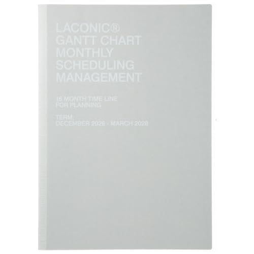 Laconic Planner 2027 A4 Monthly Gantt Chart (LGAD06-190, starting December 2026)