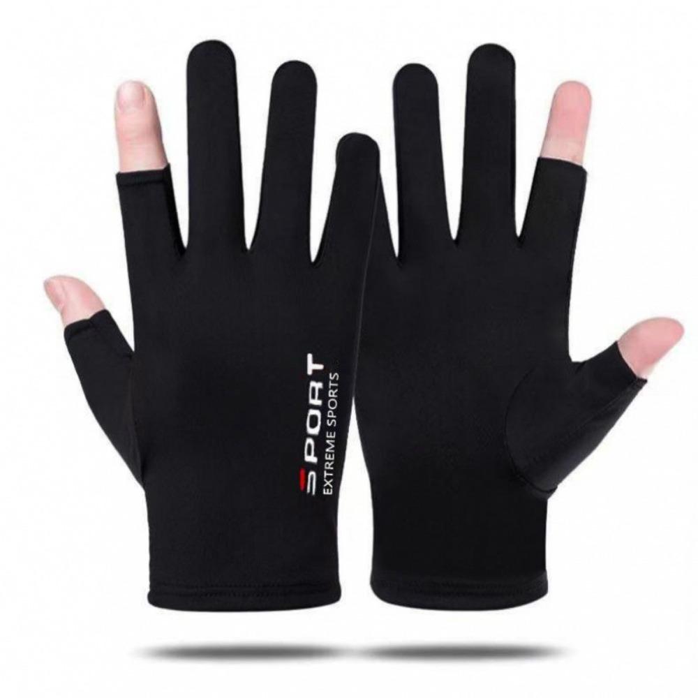

Lightweight Breathable Nylon Dot Grip Gloves Black White Dots for Fishing Cycling чёрный