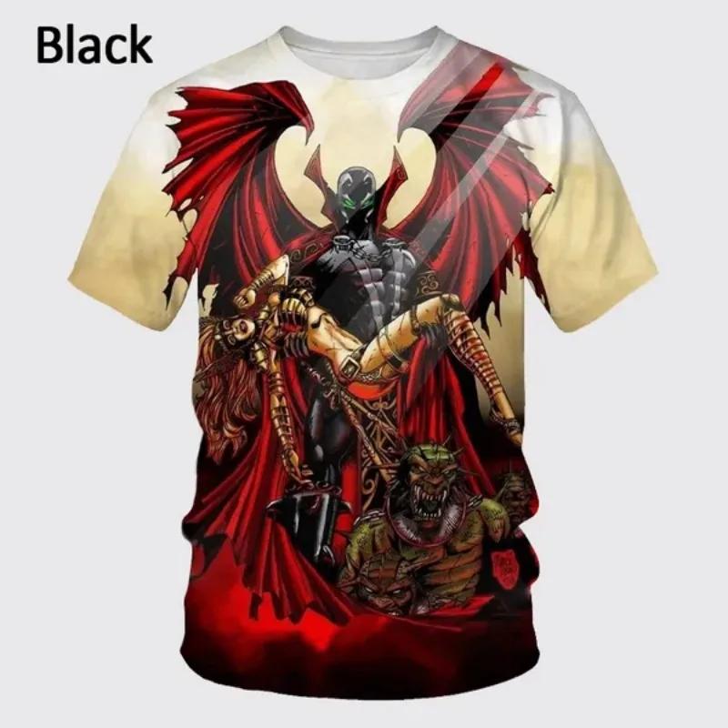 3D Print Sports Quick-dry Breathable Men T-shirt Animation Angel Harajuku Street Cosplay Outdoor Casual Short-sleeve Top