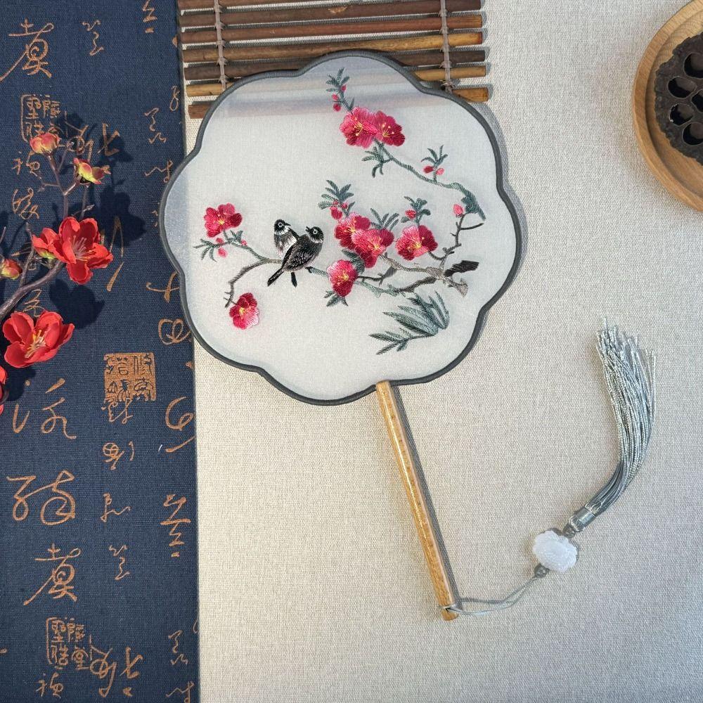 With Tassels Bridal Group Fan Chinese Style Tuan Fan Chinese Embroidery Fan Chinese Wedding