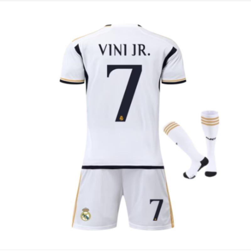 Real Madrid Vinicius Dětský fotbalový dres, Bílý, Polyesterový pro mládež