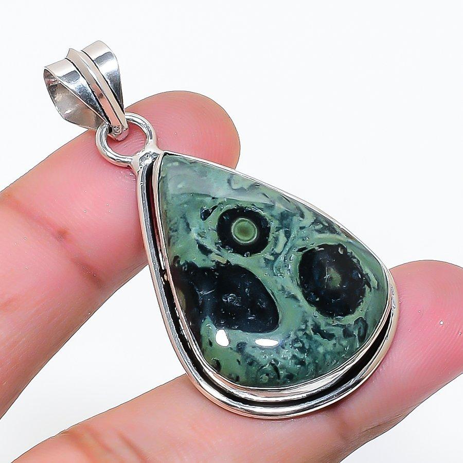 Natural Kambaba Jasper Gemstone 925 Sterling Silver Jewelry Pendant 1.81  AP-14893