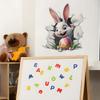 Creative Easter Wall Stickers,Festive 3D Breakthrough Stickers Easter Bunny Decorative Wall Decals For Home Roomm Room Party