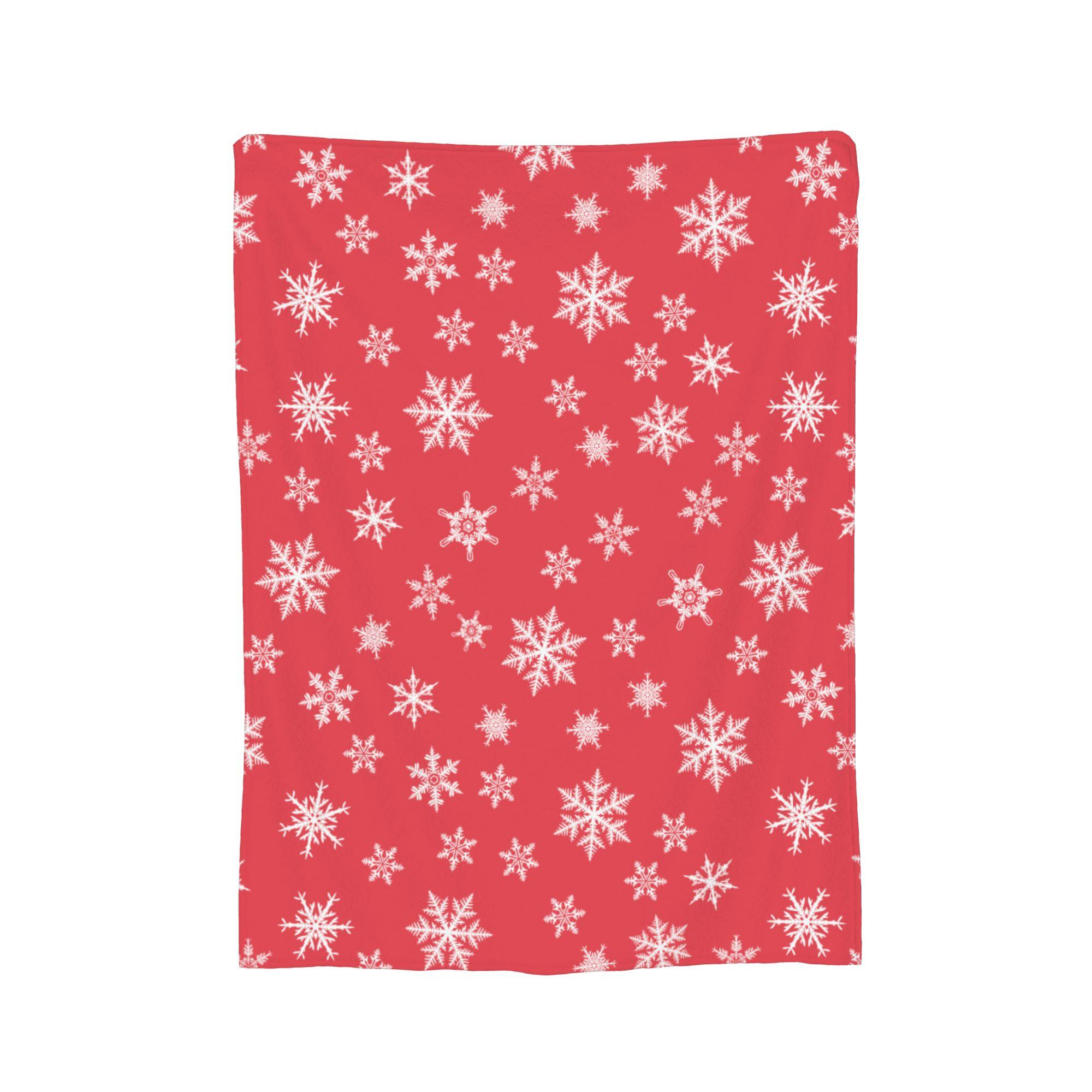 

Christmas Snowflake Blankets Fleece Winter Portable Super Warm Throw Blankets for Bedding Travel Plush Thin Quilt 30x40in