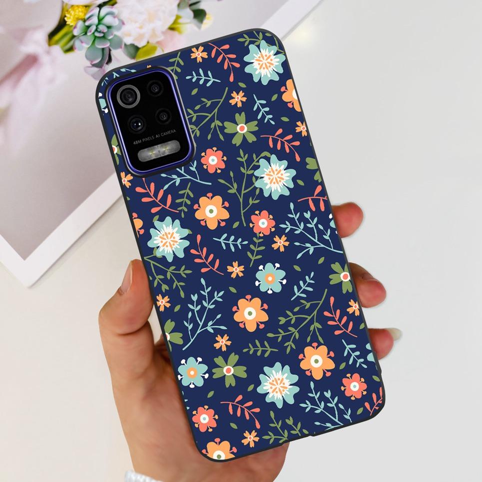 Para LG K52 2020 / LG Q52 2020 Funda Trasera Calavera Dragón Estilo Genial Dibujos Animados Carcasas Parachoques Bumper de Silicona Suave Negro Para LG K22 2020