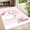 Custom Name Cheshire Cat Hearts Theme Carpet Rug Customizable Soft Washable Anti-Slip Home Living Room Sofa Mats Personalized Rug. 0909416